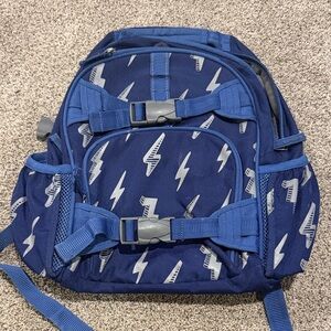 Pottery Barn Kids Makenzie Blue Backpack with Lightning Bolt Pattern